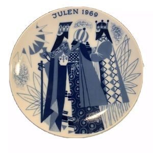 Vintage Julen 1969 Porsgrund Norway Xmas Plate